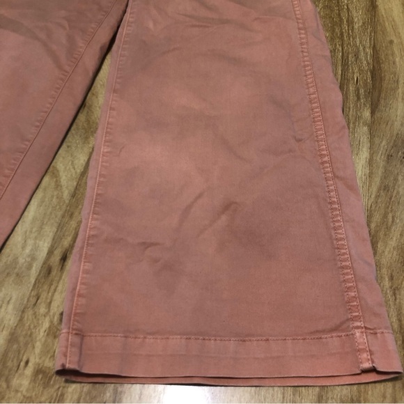 Madewell 9.5" Rise Coral Pink Stretch Jeans 27x23 Size 24 Capri Ankle Pants - Picture 2 of 9